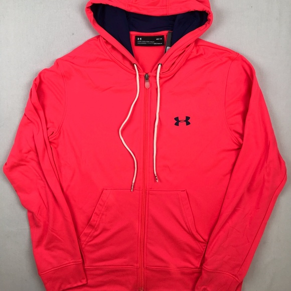 NWT UNDER ARMOUR COLDGEAR ZIP HOODIE CRIMSON BLUE - Picture 2 of 7